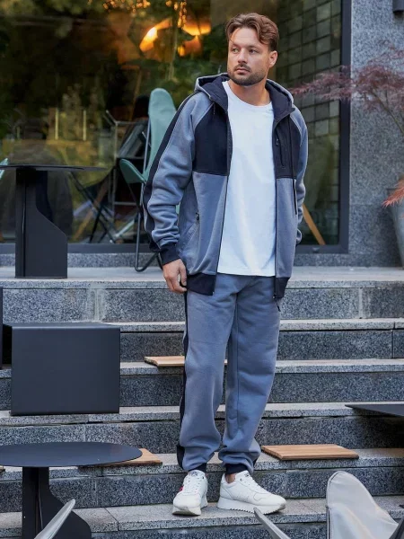 Костюм Umon сірий/чорний фліс чорний