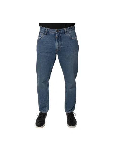 Szerokie jeansy Dolce And Gabbana niebieskie