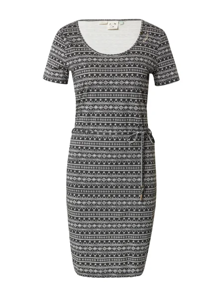 Ragwear Rochie PELIADA negru alb