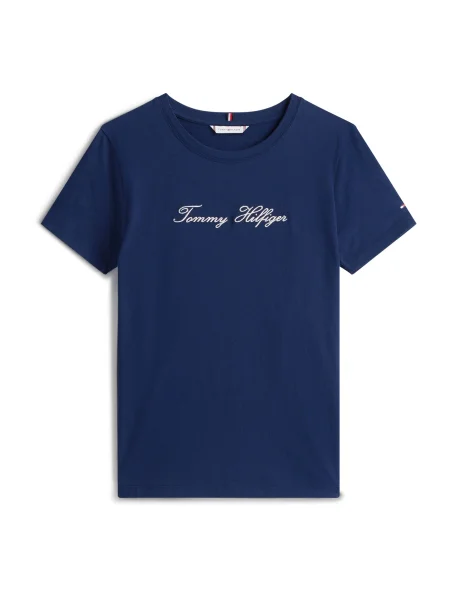 TOMMY HILFIGER Tricou bleumarin / argintiu gri