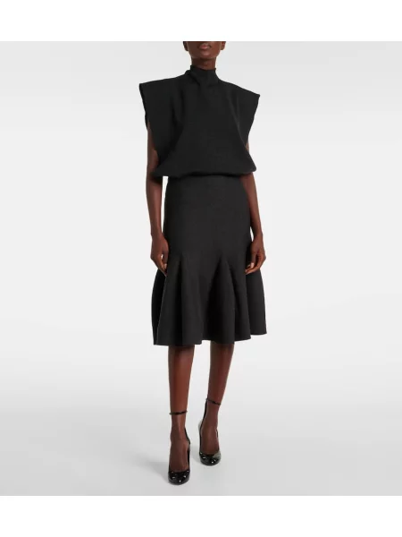 Body Alaïa de lână negru