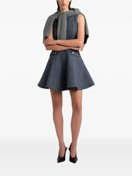 Rochie mini Cara Cara în carouri albastru