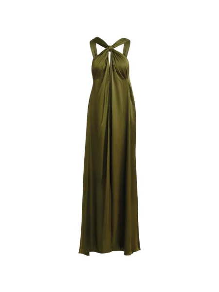 Rochie Essentiel Antwerp cu gât halter de costum verde