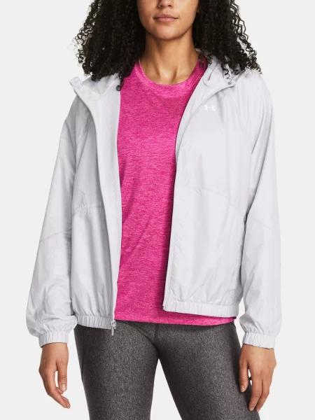 Dámska vetrovka Under Armour Sport Windbreaker halo gray/white biela
