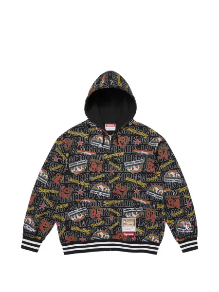 Hanorac cu glugă Supreme cu imagine negru