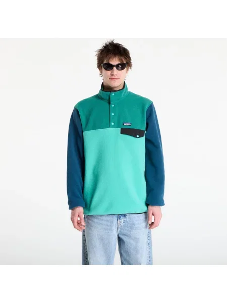 Суитшърт Patagonia M's Lightweight Synchilla® Snap-T® Fleece Pullover Aqua Stone M