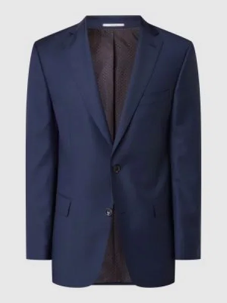 Marynarka na 2 o kroju modern fit z żywej wełny model ‘Steven’ Carl Gross