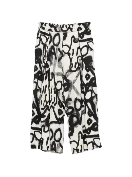Pantaloni Rundholz cu imagine alb