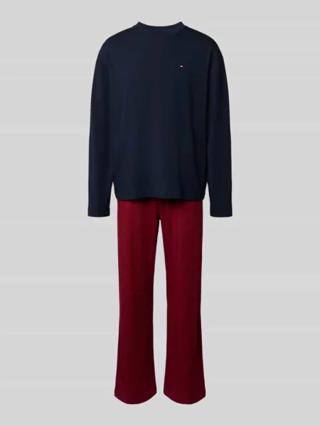 Piżama Tommy Hilfiger czerwona