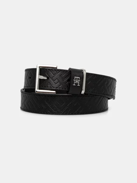 Tommy Hilfiger opasok dámsky kožený čierna