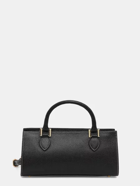 Answear.LAB crossbody torba ženska kožna crna