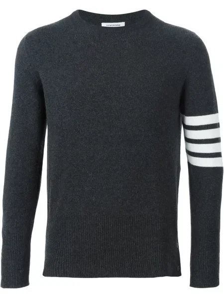 Pulover Thom Browne din cașmir gri