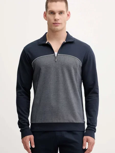 Mikina BOSS tmavomodrá melanžová