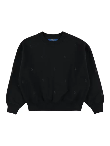 Bluza polarowa Polo Ralph Lauren polarowa z kołnierzem czarna