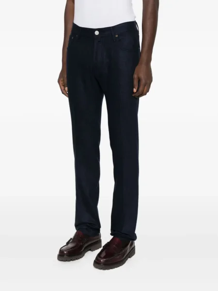 Pantaloni Jacob Cohën de lână albastru
