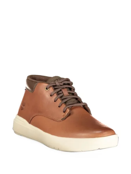 Fűzős csipkés sneaker Timberland autogrammal barna