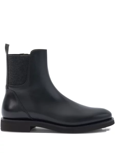 Botine chelsea Brunello Cucinelli din piele negru