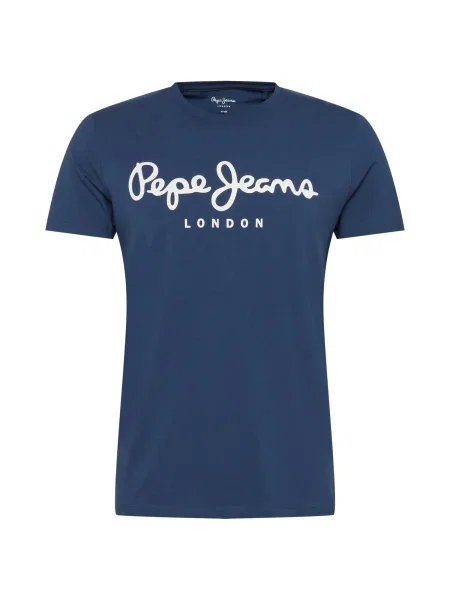 Pepe Jeans Tricou marin / alb albastru