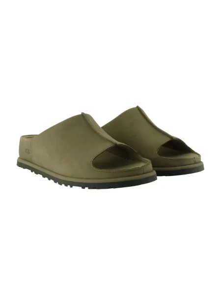 Klapki Ugg skórzane zielone