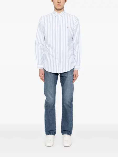 Haftowana koszulka polo Polo Ralph Lauren niebieska