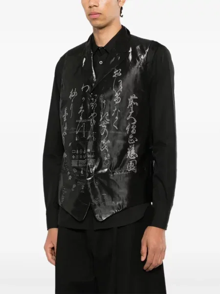 Елек Yohji Yamamoto с принт черно