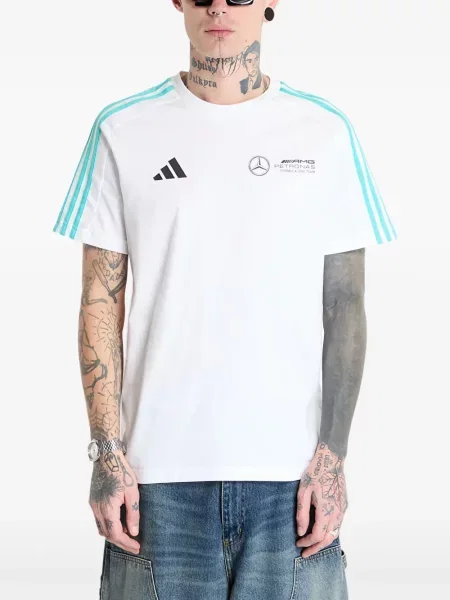 Домашни пантофи Adidas от джърси бяло