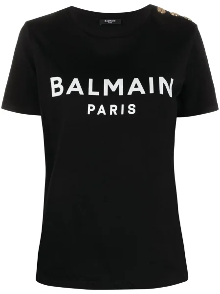 Tricou Balmain cu imagine negru
