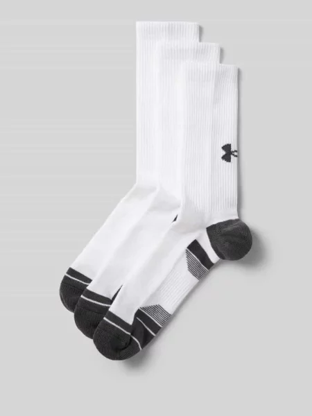 Skarpety z elastycznym pasem w zestaw 3 szt. Under Armour białe