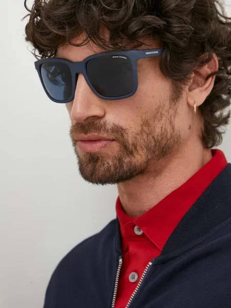 Слънчеви очила Armani Exchange тъмносиньо