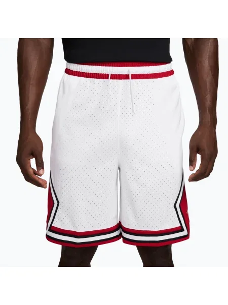 Pantaloni scurți de baschet pentru bărbați Nike Jordan Sport Dri-FIT 9" Diamond white/gym red/white alb