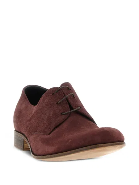 Pantofi derby Julian din piele de căprioară roșu