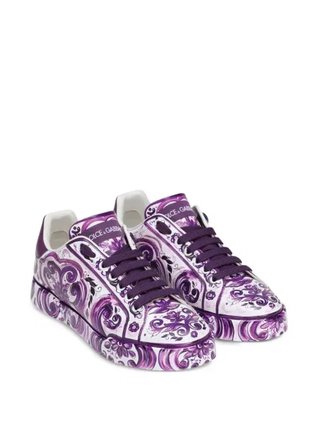 Raštuotos sportbačiai Dolce & Gabbana balta