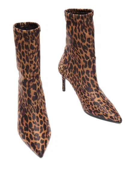 Botine Stuart Weitzman cu imagine cu model leopard maro