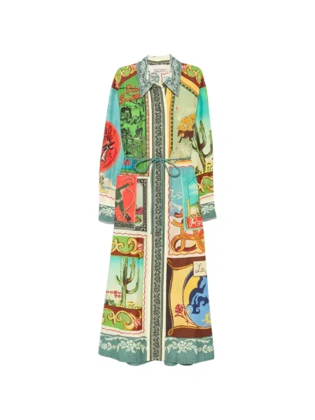 Rochie maxi Alemais cu imagine verde