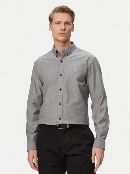 Calvin Klein Jeans Koszula Oxford Classic szary