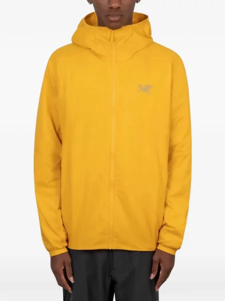 Geacă Arc'teryx cu glugă galben
