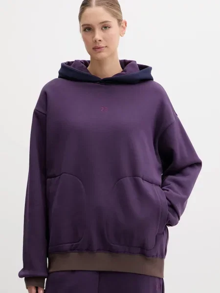 Emporio Armani bluză cu două fețe violet