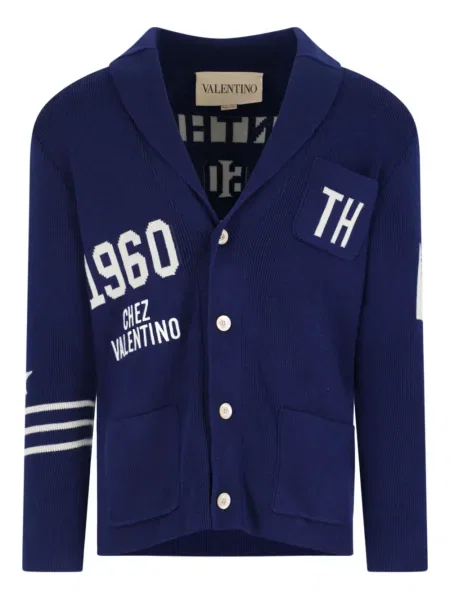 Kardigan Valentino Garavani niebieski