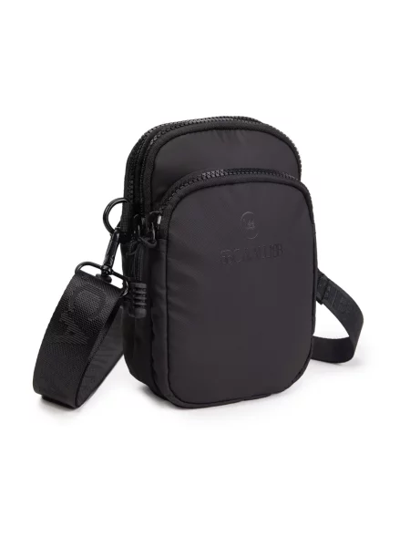 Torba crossbody Cavalli Class skórzana czarna