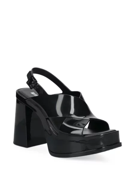 Dans pantofi cu toc Melissa cu platformă cu bretele negru