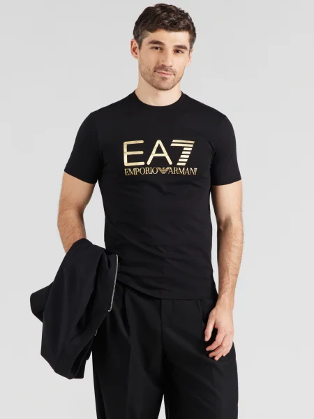 Emporio Armani Tricou auriu negru