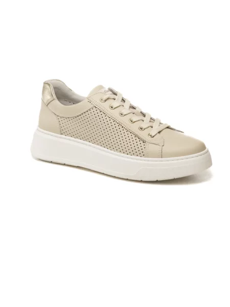 Sneakersy Nerogiardini skórzane beżowe