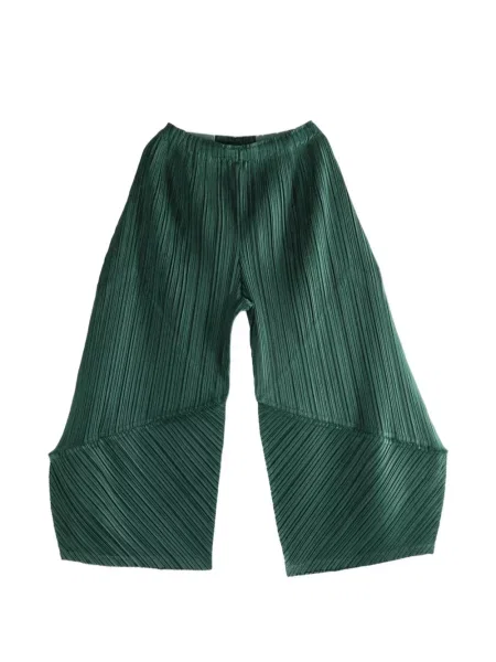 Pantaloni Pleats Please Issey Miyake verde