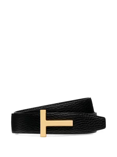 Curea Tom Ford din piele cu autograf negru