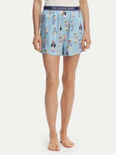 Szorty od piżamy o kroju comfort fit z czystej bawełny Polo Ralph Lauren zielone