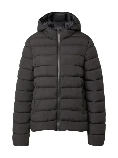 Geacă Champion Authentic Athletic Apparel cu glugă negru