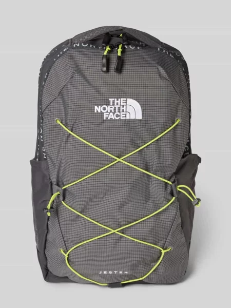 Plecak turystyczny z wyszywanym logo The North Face szary