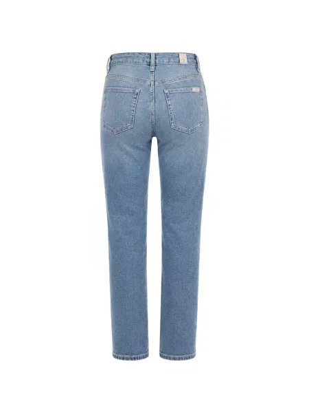 Traperice ravnih nogavica 7 For All Mankind s autogramom plava