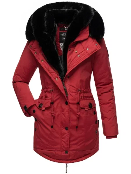 NAVAHOO Palton de iarnă roșu negru