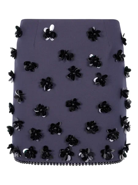 Fusta mini Semicouture cu model floral albastru